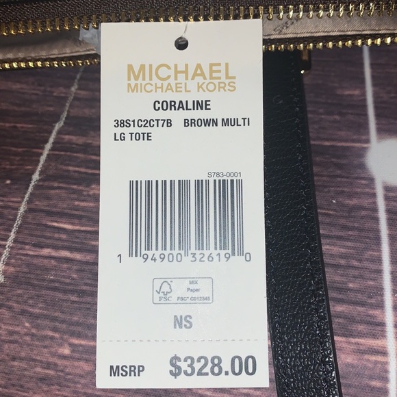 🌺 MICHAEL KORS 🌺 CAROLINE BROWN BLACK SIGNATURE - Picture 3 of 8